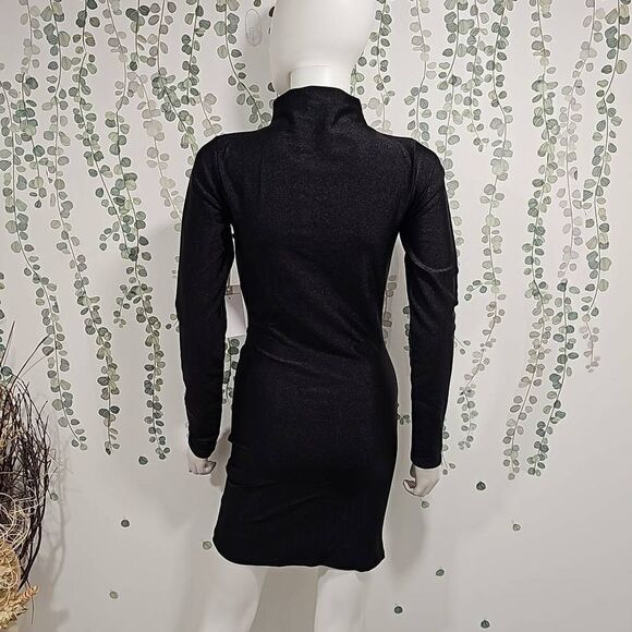 GOOD American High Shine Compression Ruched Mini Dress Sz 2 or M - Picture 9 of 13